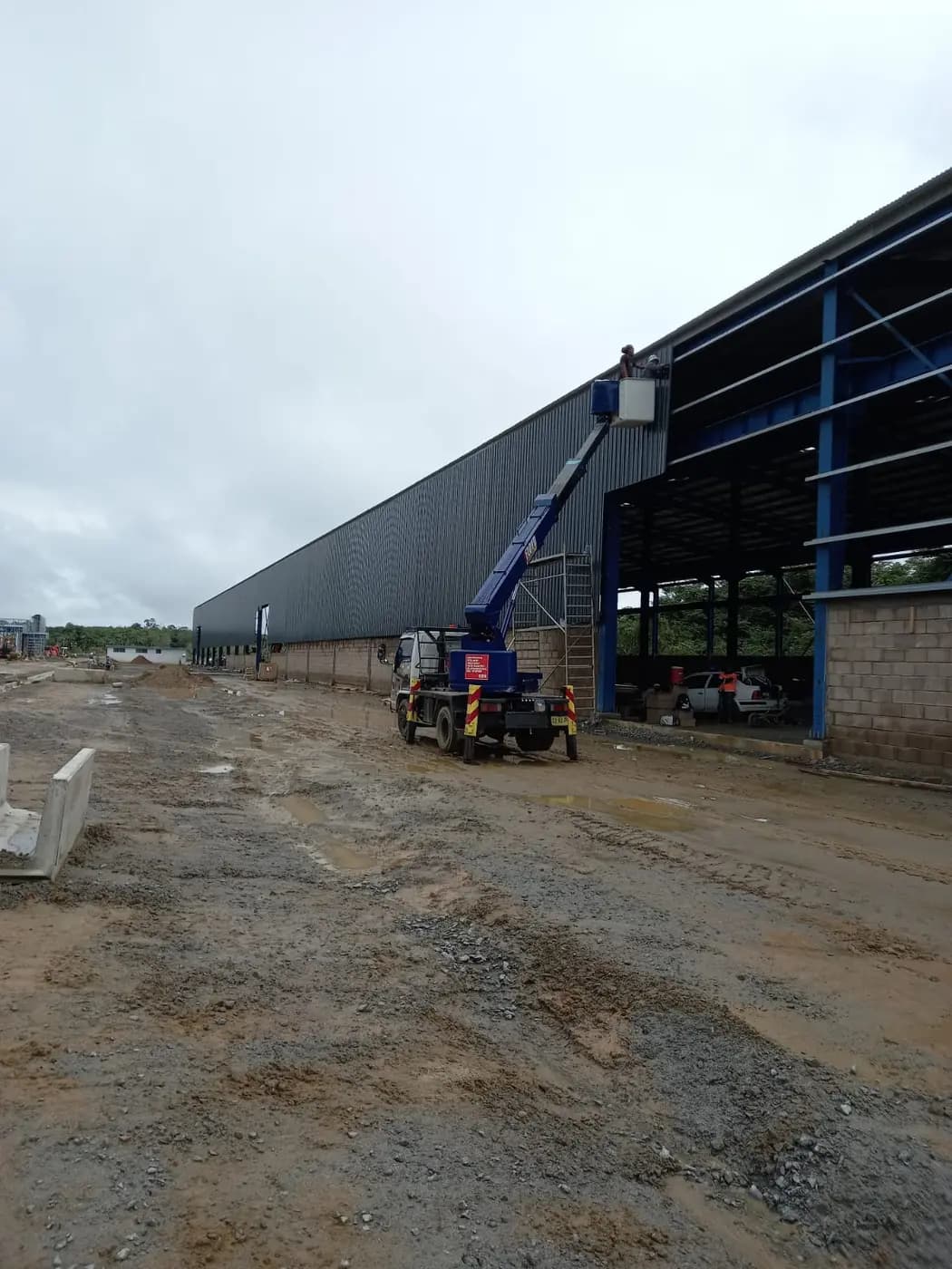 Industrial hall nearing completion